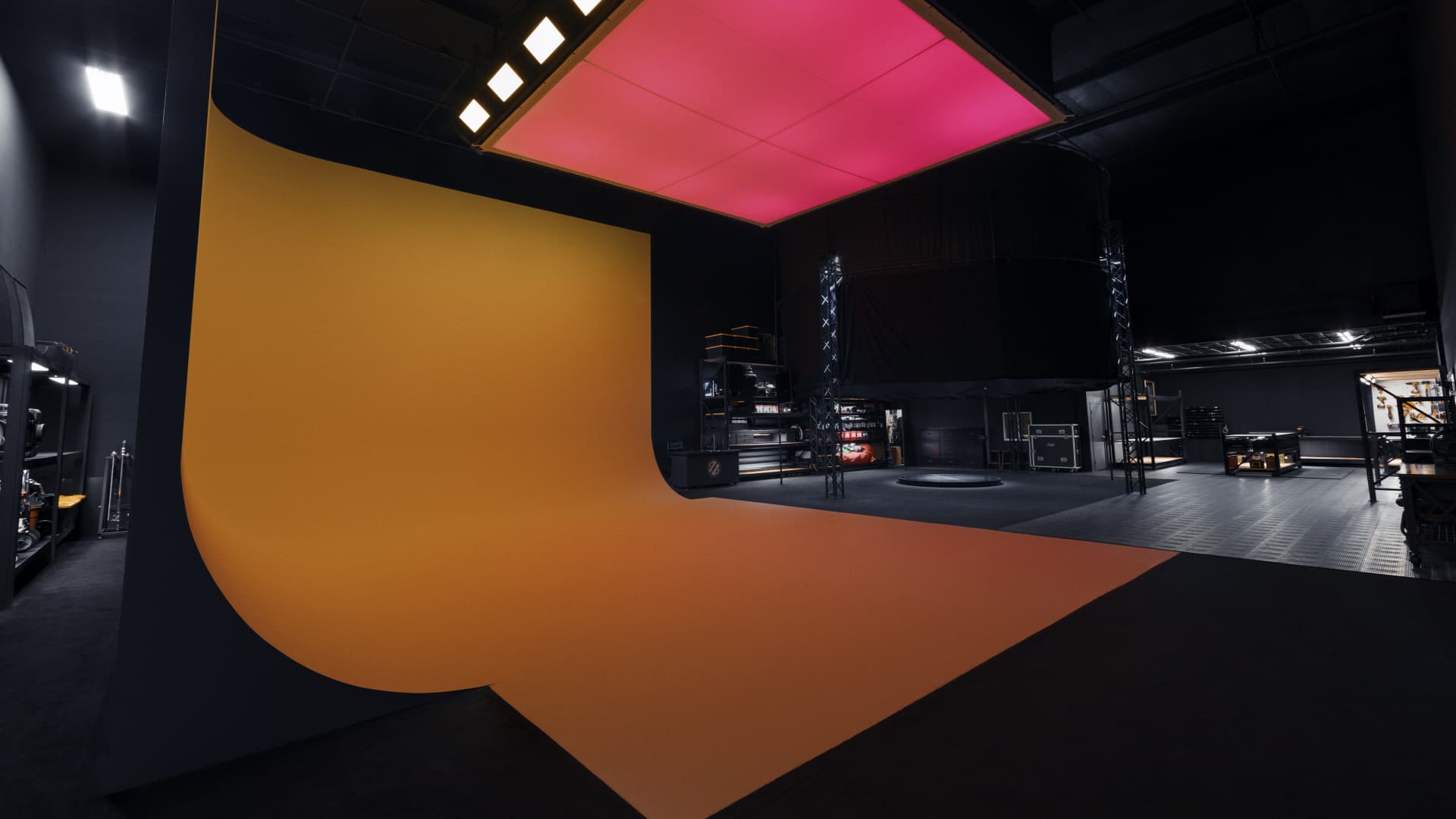REVCINE studio amber cyclorama